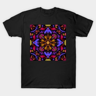 Fish and Plankton Pattern Mandala T-Shirt